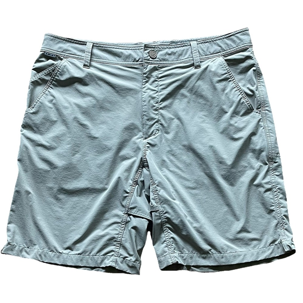 ARIAT Tek Heat Series Shorts Mens 38 Khaki Stretch Vented Performance
